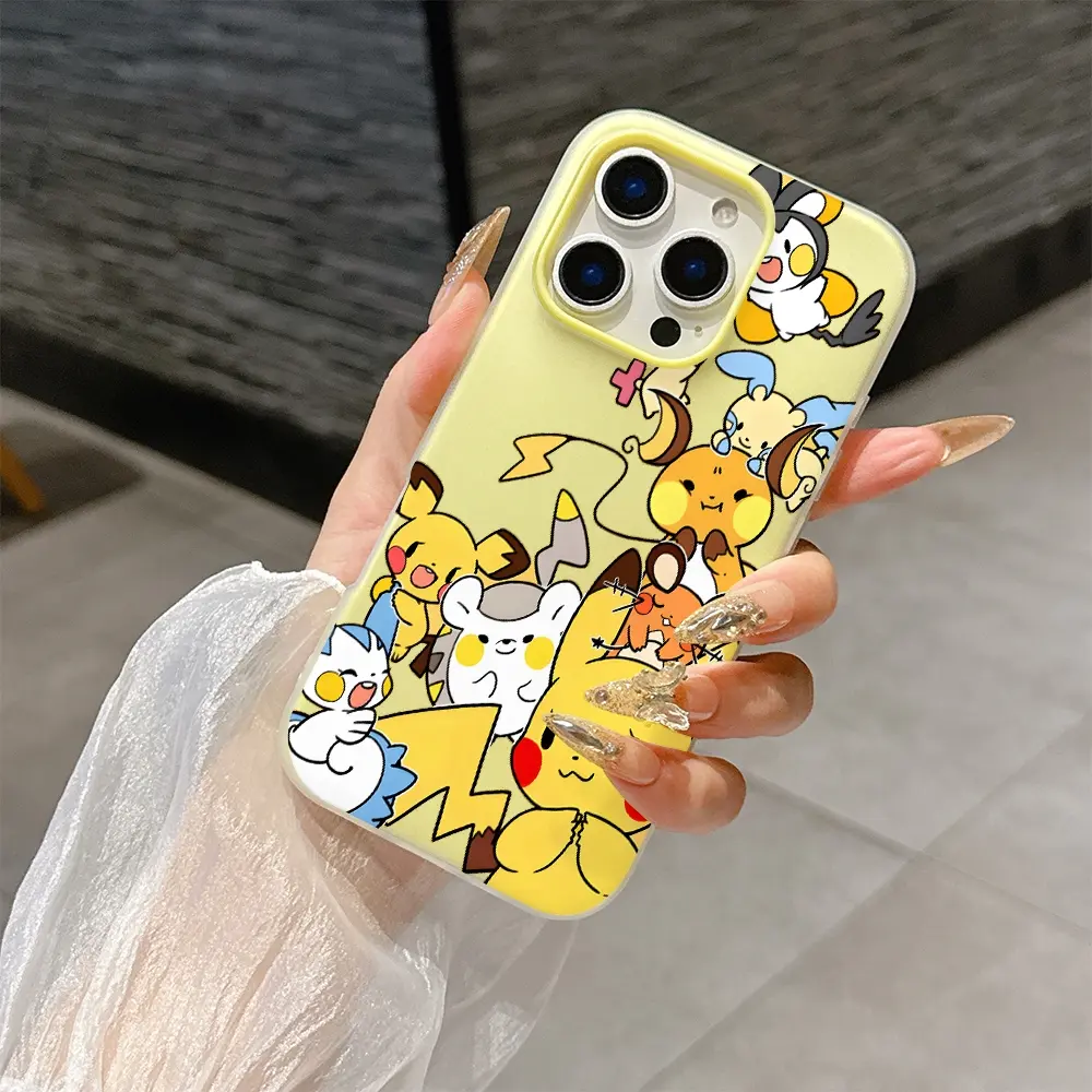 1 electric-themed elf phone case, iPhone phone case, Cover, Accessories, 2-in-1 double-layer material, Protection, dopamine color matching, compatible with iPhone 7-17 series/Pro/Pro Max/Plus/X/XS/XR