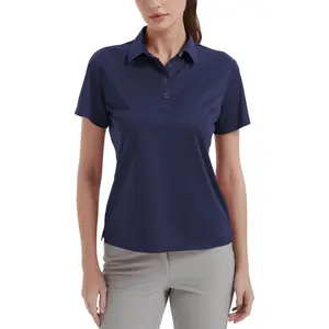 Women's Polo Shirts UPF 50+ Casual Work Quick Dry 4 Buttons Short Sleeve Collared Golf Shirt XS-4XL
