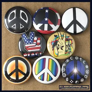 Peace -Buttons- 8 Pack