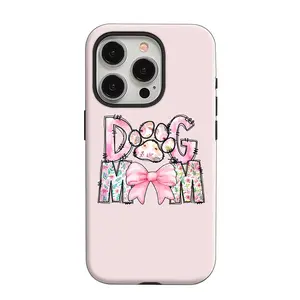 Fashion stylish DOG MOM Two-in-one phone case suitable for iPhone 17 17air 17pro 17promax 16Promax 16 15 14 13 12 11 plus pro Max  shockproof bold enhanced  protective phone casing cover