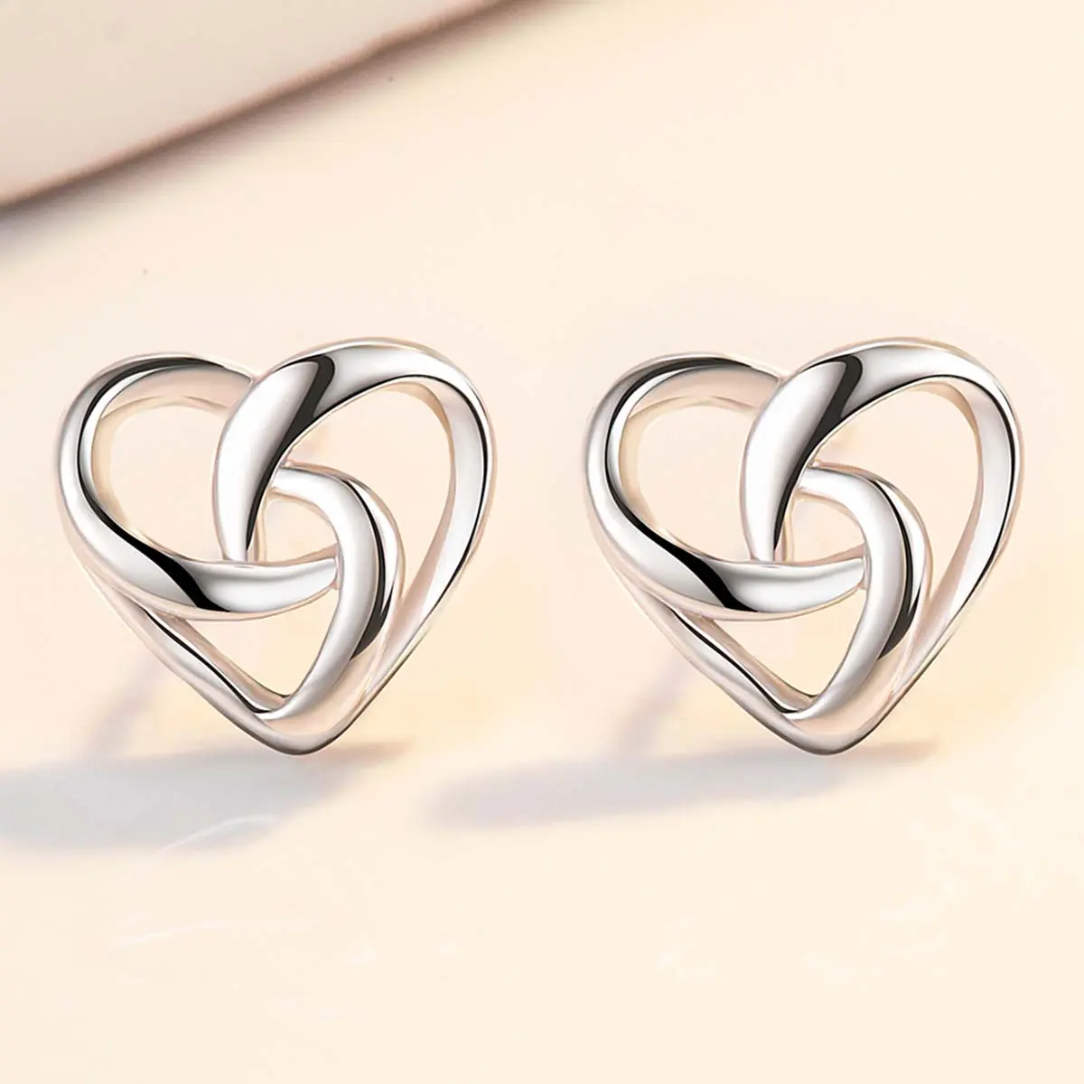 Women's Chic Dainty Artificial Gemstone Love Knot Stud Earrings, Gold-Tone Metal Coating, Versatile Daily Wear Jewelry, Female Birthday Gift, Elegant, Chic Artificial Gemstone Earrings, Dainty Artificial Gemstone Earrings