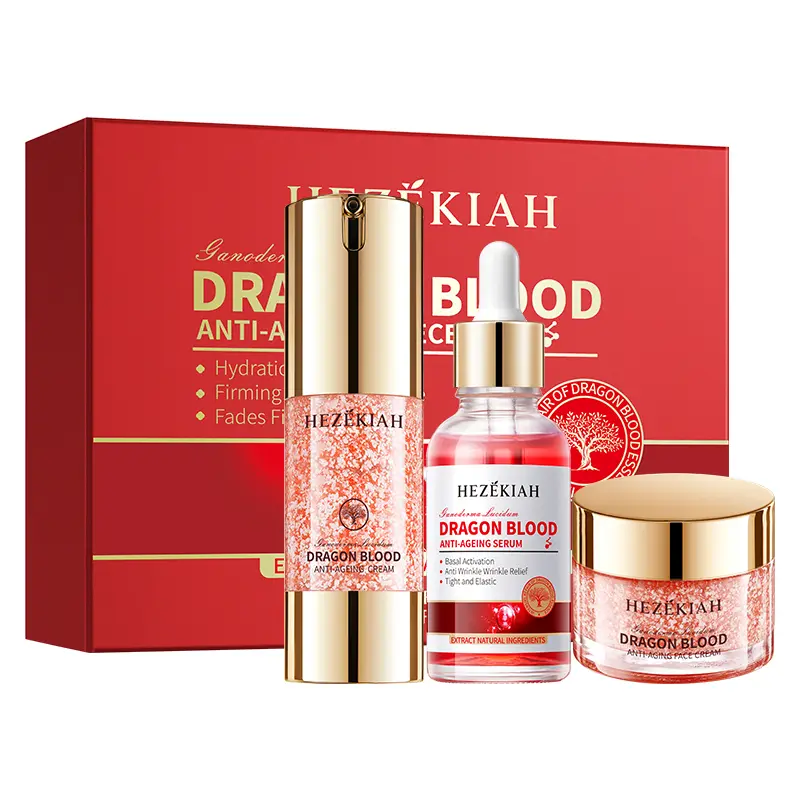 Sadoer Soothing Dragon's Blood Skincare Cream Kit - Adult Unisex Day/Night Anti-Aging Formula, Hydrate, Brighten, Firm & Lift, Radiant Skin Result, All Skin Types, Ideal Gift, Adults, Brightening, Skin Transformation