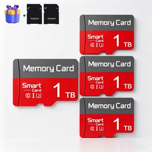 2 Sets 1TB Micro TF SD Cards for Car Audio, Durable SD Memory Card for Dash Cams, MicroSDXC Card with Adapter for Surveillance Cameras, Micro SD Card for Mobile Phones, SD Card for PC & Data Storage