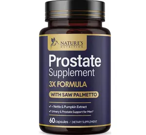Prostate Health Supplements for Men - 3X Strength with Saw Palmetto Blend Stinging Nettle Root & Pumpkin Seed Support Complex - Supports Bathroom Trips Prostate & Urinary Health - 120 Capsules