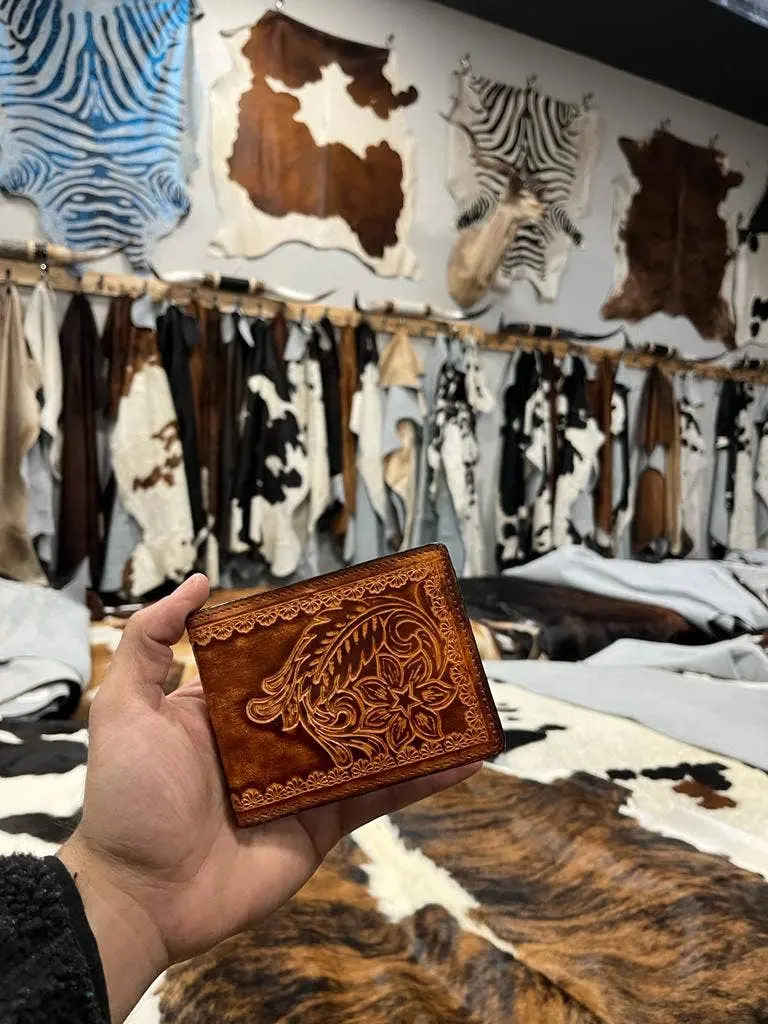 Western Linens - Tooled Leather Mens Wallets