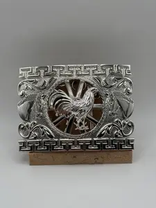 Buckle- Silver Rooster "belt not included"