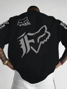 Sport Themed T-Shirt for Outdoor Lovers, Soft Breathable Cotton Blend, Loose Fit for Summer Casual Wear