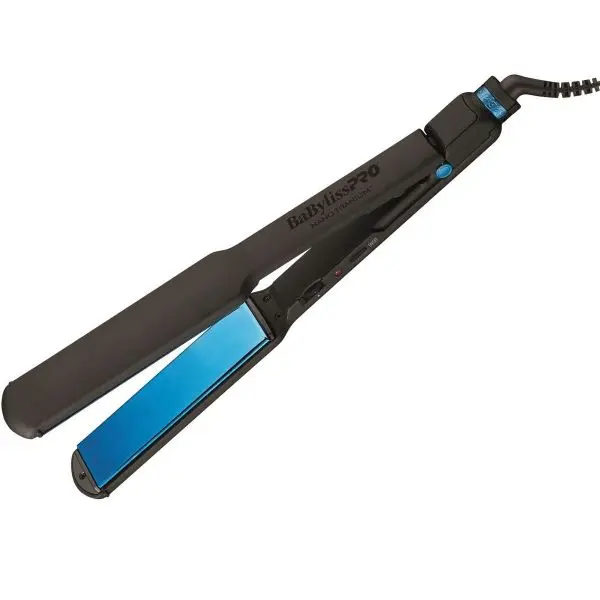 Conair BNTMB4073TUC Nano Titanium Ultra-Thin Flat Iron, Black & Blue