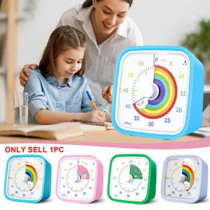 60-Minute Countdown Timer with Case, Digital Timer for Kids and Adults, Silent Low Battery Alert, Kitchen, Study, Classroom, Meeting Timer