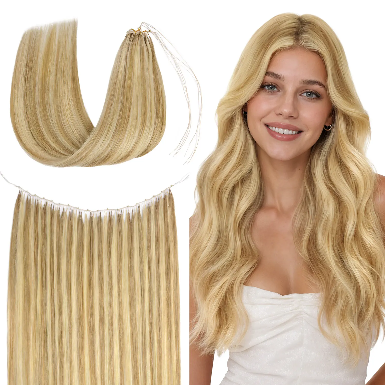 GOO GOO Hair Sew in Feather Weft Extensions Remy Human Hair Exrensions Natural Straight Summer Hair summer hairstyles #sohochic