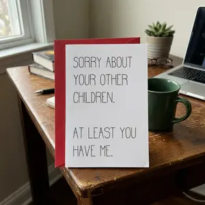 Funny Father’s Day Card for Dad, Sorry About the Other Kids Joke, Hilarious Dad Greeting Card, Humorous Gift for Father, Funny Birthday Card for Dad, Gag Card with Envelope