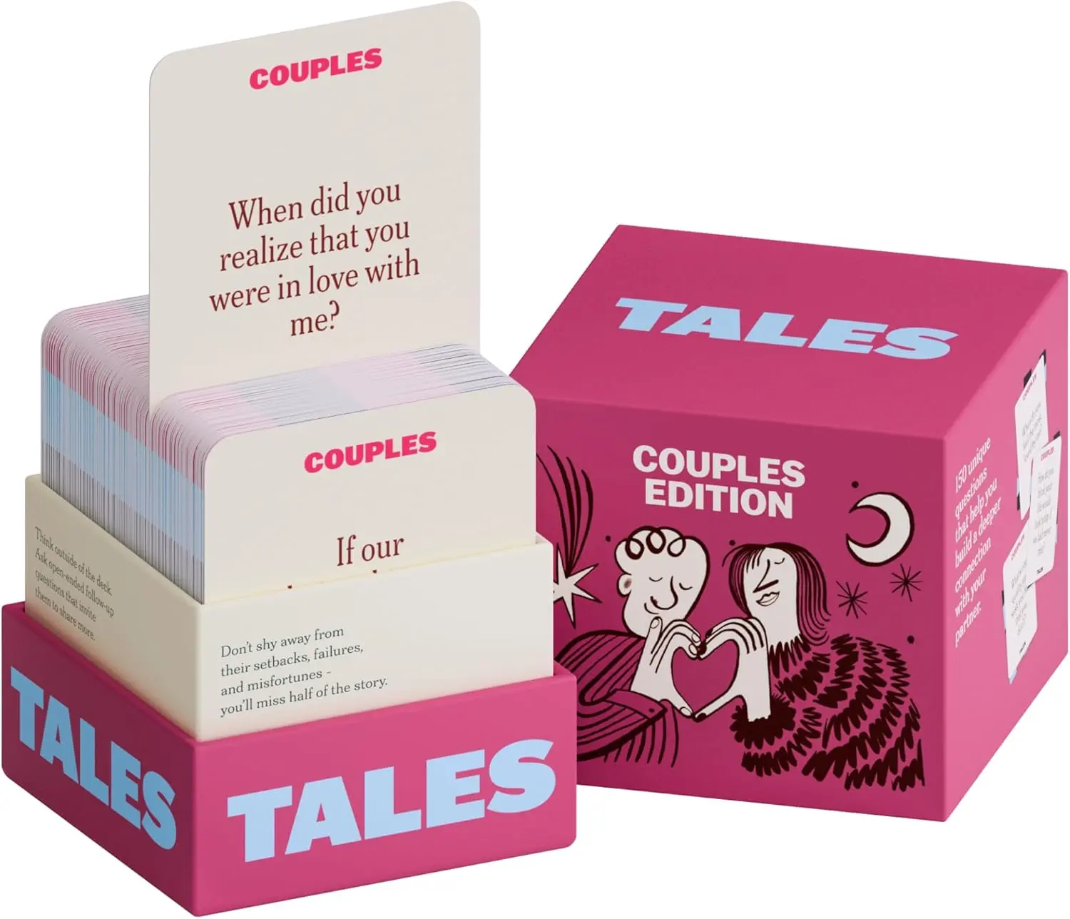 TALES 150 Conversation Card Game for Couples, Dedicated Deck Card Game to Deepen Connection
