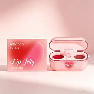 Pink & Red Dual Tone Jelly Lip Gloss (5g), Moisturizing and Softening Lips, Lightweight and Smooth, Natural Shine, Daily Use, Lip Makeup