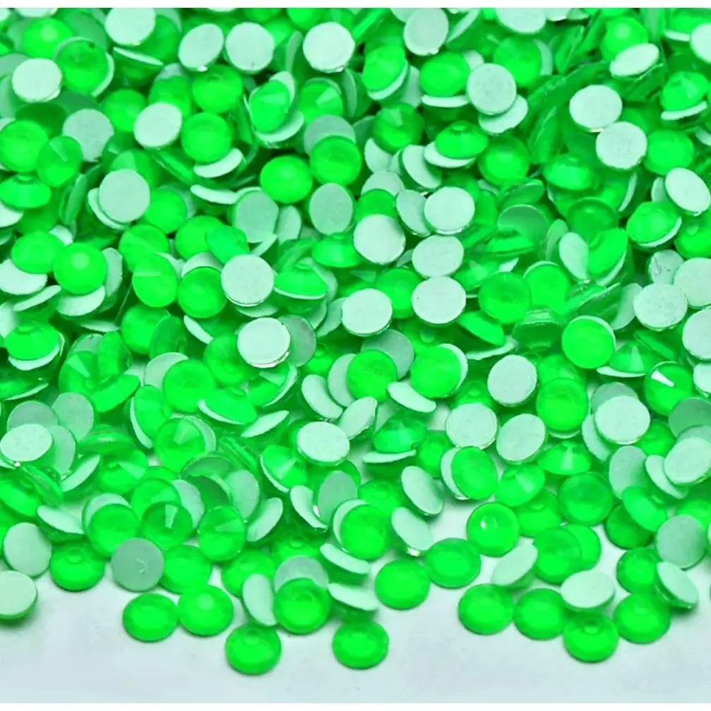 Neon Green Glass Rhinestones
