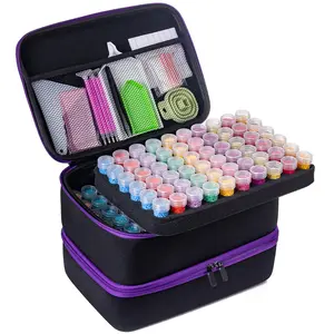 ZYNYXY 30/60/120/240 Slots Diamond Art Storage Container with Diamond Art Accessories and Tools, Portable Bead Storage Boxes for Diamond Painting Kits