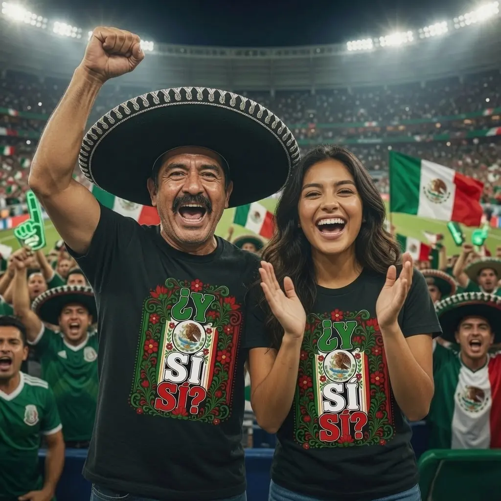 Mexico ¿Y Si Sí? tshirt  Mexican Soccer Fan , Viva México Flag Graphic, Mexican Football Fan Sublimation, Mexican Heritage Floral Eagle PNG