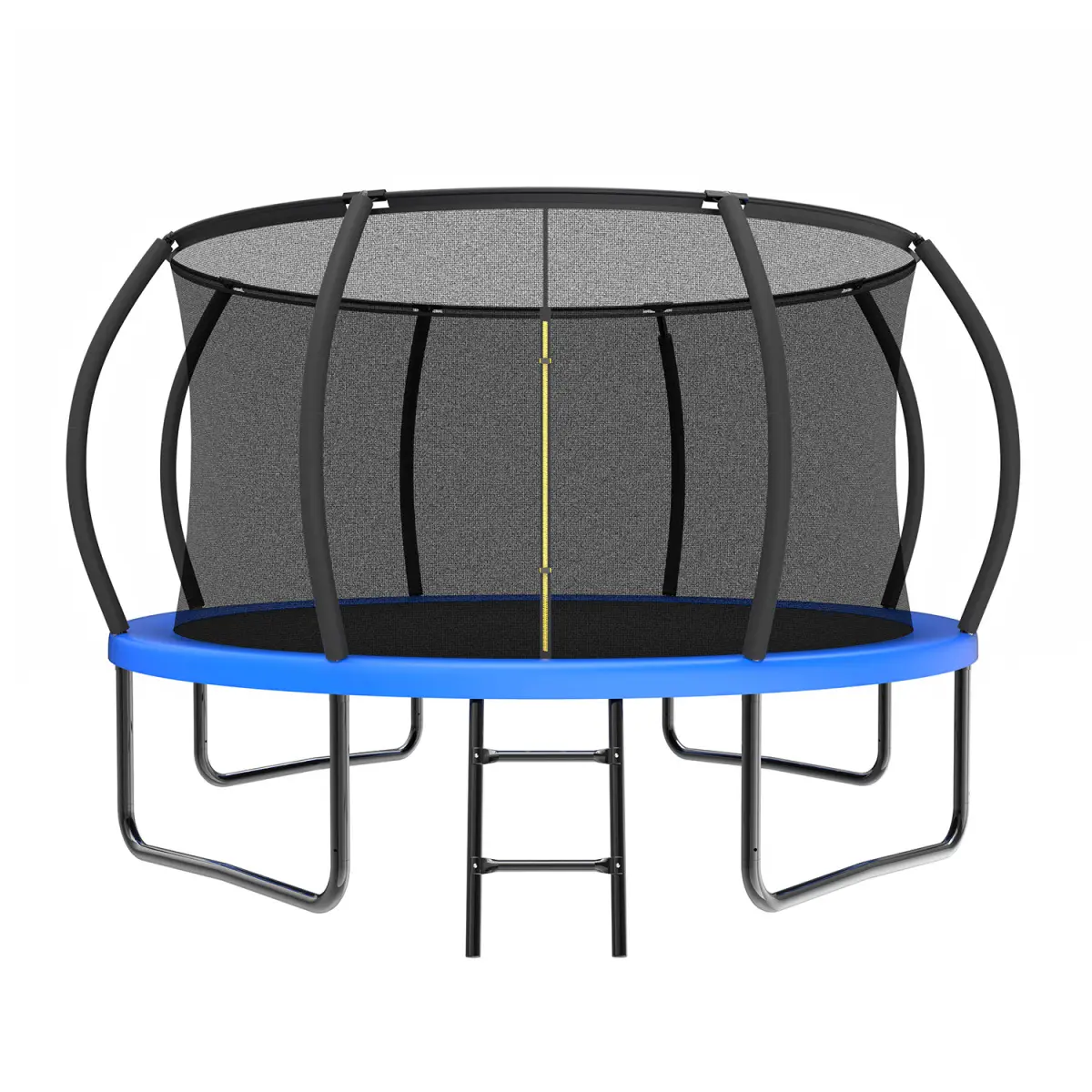 12FT Outdoor Trampoline with Safety Enclosure Net & Ladder, Thickened Spring Pad，ASTM Approved Recreational Trampoline for Kids and Adults,Anti-Rust Coated Frame and Thickened Mat