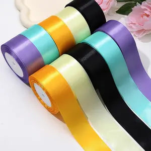 Pure Color Satin Ribbon Roll, 40mm Width X 25 Yards Long, Perfect for Gifts & Crafts, Gift Wrapping Supplies, Wedding Party DIY Decoration