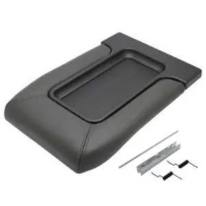 Center Console Lid Replacement Kit for 1999 2000 2001 2002 2003 2004 2005 2006 2007 Silverado/Avalanche/Suburban/Sierra/Yukon Replaces Number 19127364, 19127365, 19127366 (Dark Gray)
