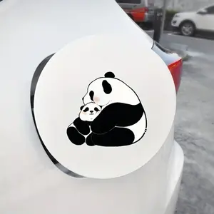 1PC Warm Healing Panda Mother-Child Hug Logo Decor Sticker For Car Components, Backpacks, Daily Items Panda Mother-Child Hug Themed Decor Fill With Pet Enthusiast's Warm Vibe Enhance Cute Warm Style Recognition Fit Car/Daily Scenarios
