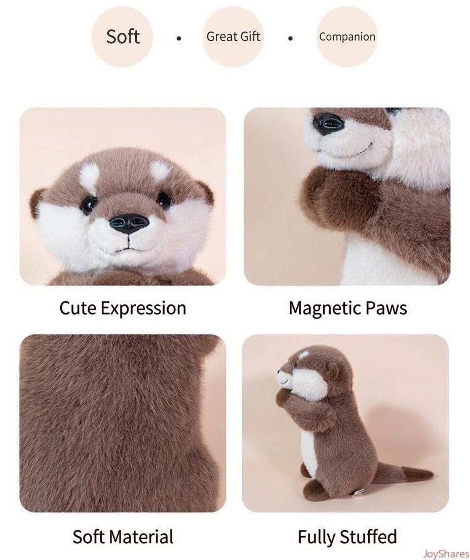 Cute Sea Otter Plush Doll, Soft Fluffy Stuffed Animal Toy, Skin-Friendly Fabric, Fine Stitching, Comfortable Touch, Ideal For Home Decor & Daily Companion, Mood Relief, Simple Practical Gift For All Ages