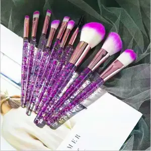 Makeup Brush 10 Piece Suit Makeup Tools Soft Hair Powder Blusher Brush Eye Shadow Makeup Suit Pink Elf