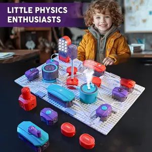 Science Circuit for Kids, 53PCS DIY Electronics Exploration Kit with 150+ Projects, Physics Science Experiments Circuit Board Kit, School Family STEM Educational Toy Gift for Boys Girls Ages 6+