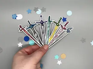Sword Themed Fantasy Swords Sticker Flakes Die Cut Set