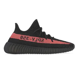 adidas Mens Yeezy Boost 350 V2 Lace Up Sneakers Shoes Casual - Black