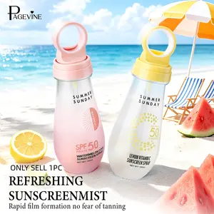 1Bottle, PAGEVINE SPF50 Sunscreen Spray, Ice Cool Refreshing Texture, Comfortable Skin Feel, Lightweight Breathable Formula, Suitable For Summer Outdoor Use, For Face And Body Daily Sun Care, DailyOutdoorCare, BodySkinCare, FacialCareCosmetics