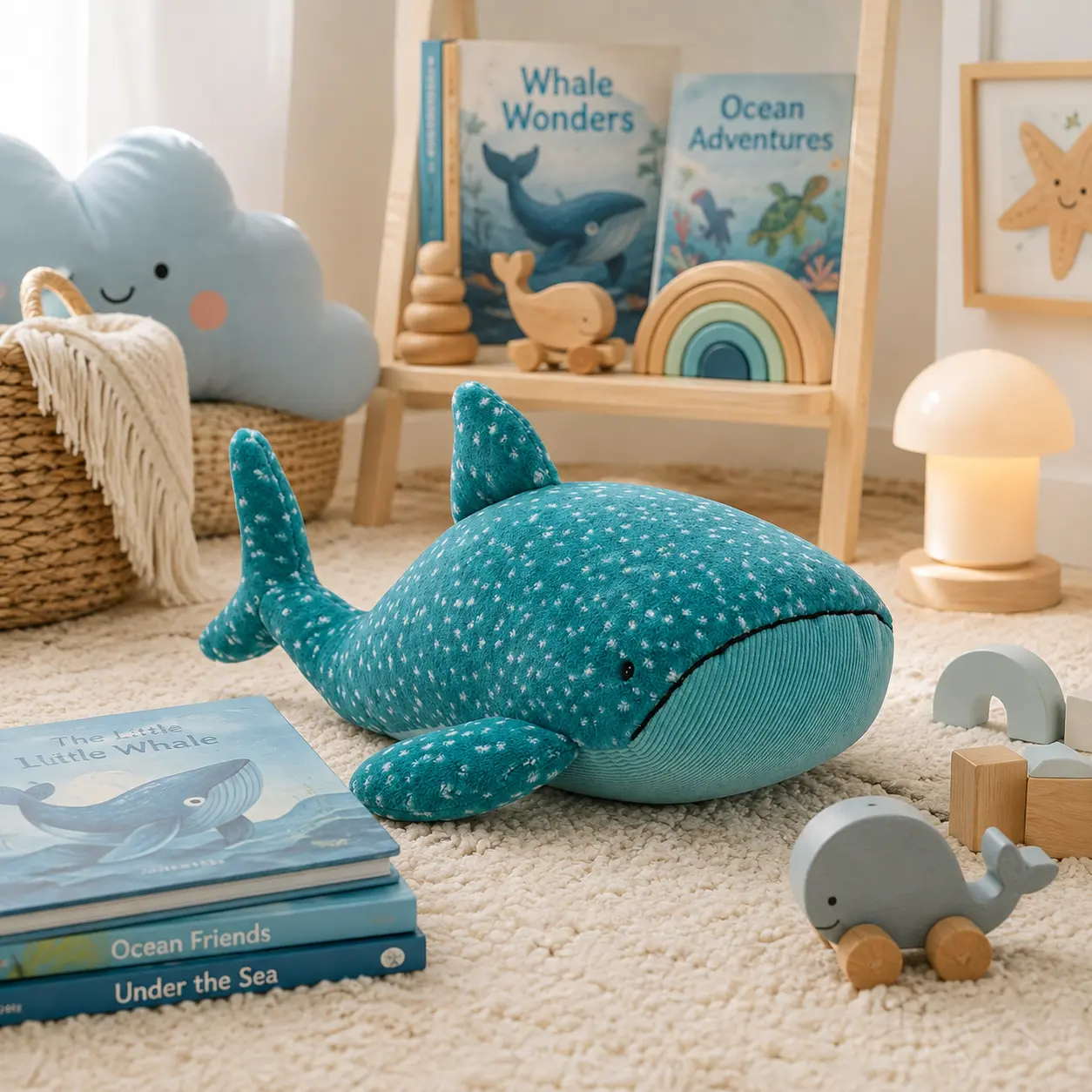 Jellycat Sullivan the Sperm Whale Plush – Soft Blue Spotted Whale Stuffed Animal, Cute Ocean Plush Toy, Cuddly Sea Life Gift for Kids & Collectors