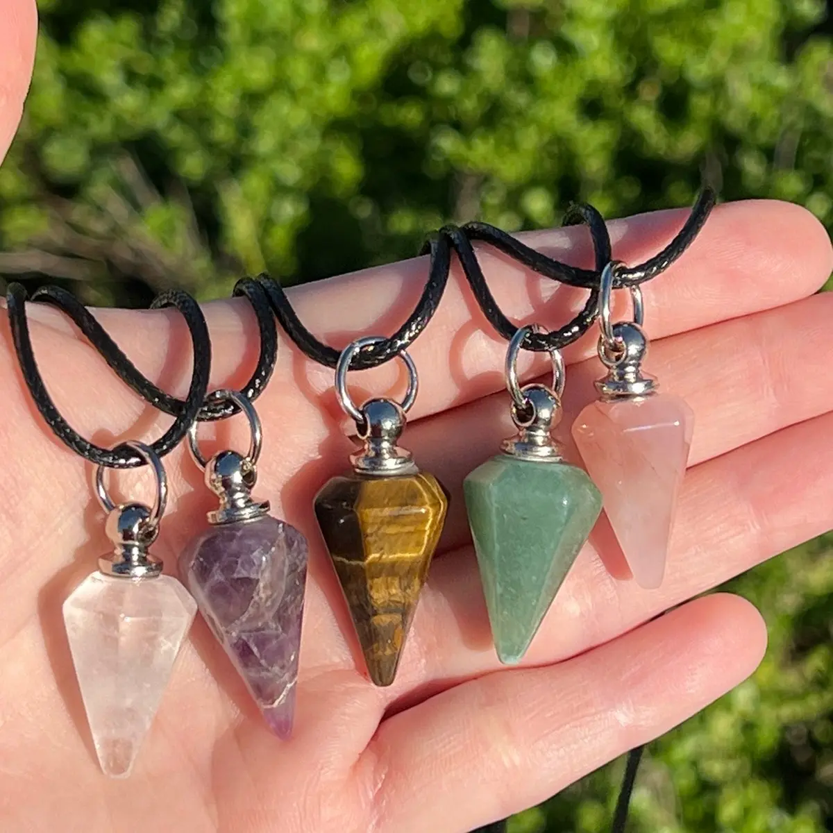 Pendulum Necklaces Crystal Jewelry Divination Pendant Unisex