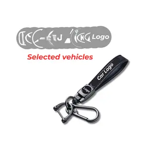 Luxury Genuine Leather Car Keychain - 360° Rotatable Swivel Key Fob - Premium Anti-Lost Design Perfect Gift