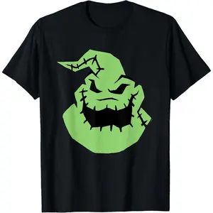 Fashionable Casual Top Cotton Men's Short Sleeve The Nightmare Before Christmas Oogie Boogie Big Face T-Shirt