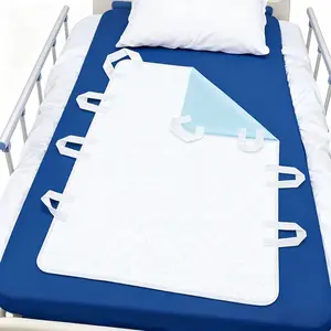 Bed Positioning Pad with Reinforced Handle, Multi-Functional Durable Waterproof Transfer Pad, Reusable Washable Patient Support for Incontinence