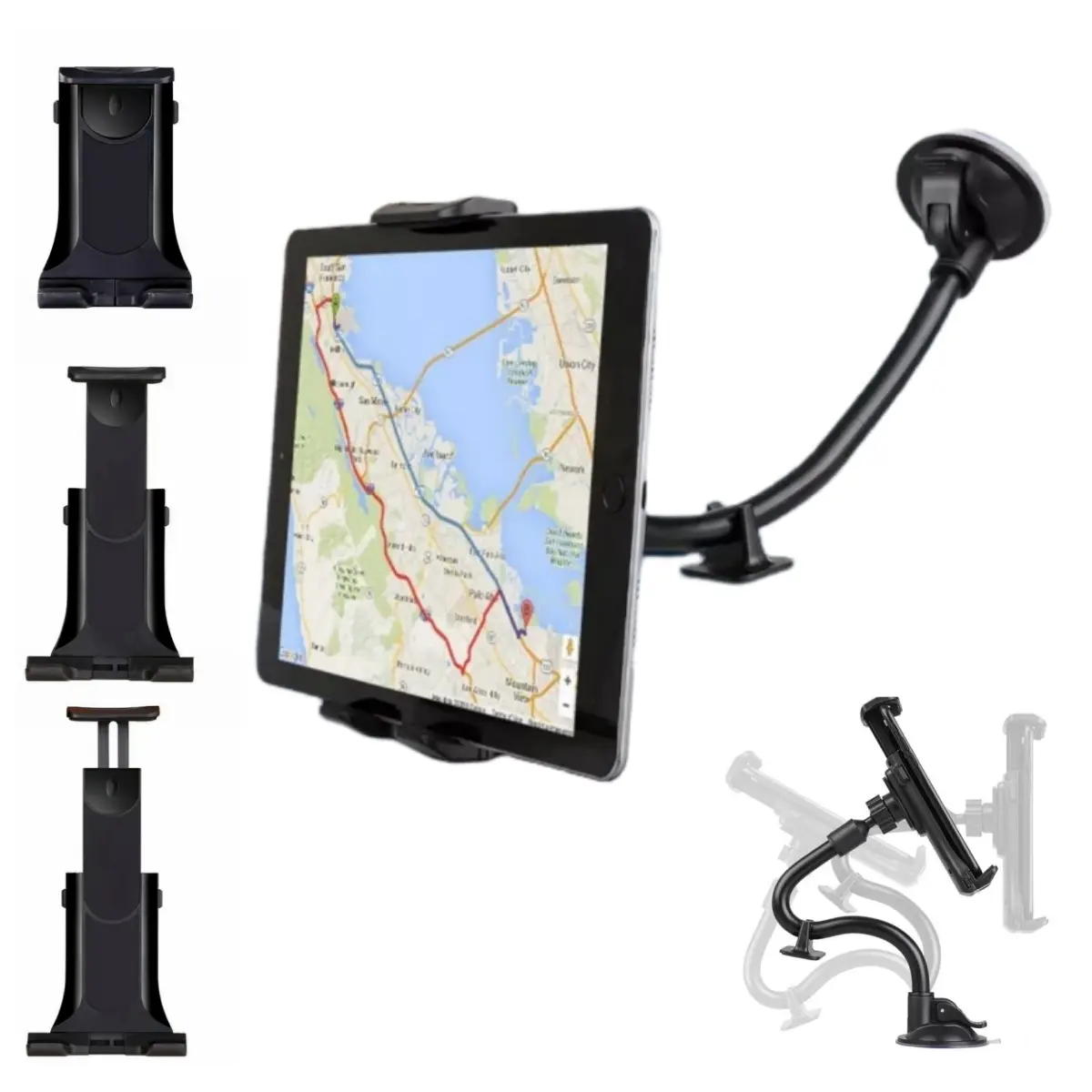 360° Rotatable Cell Phone Car Mount, Vacuum Suction Cup Windshield Holder for 4.7-12" Phones & Tablets, Universal Stand for iPhone Samsung iPad Mobile Accessories, Vacuum Suction Phone Holder