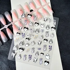 2pcs Monster Nail Art Stickers, Superhero Sunflower Design, DIY Beauty Salon Supplies for Women, Non-Toxic Adhesive Nails