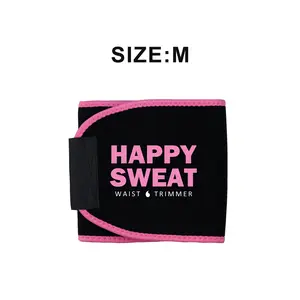 weet Sweat Ab Trainer for Women and Men - Sweat Band Waist Trainer Belt for High Intensity Training and Gym Workouts, 5 Adjustable Sizes - Black/Pink