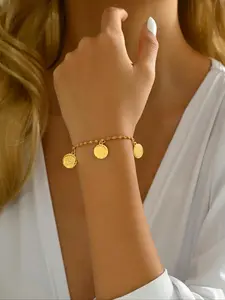 Fashion Vintage Coin Charm Design Boho Style Bracelet, Fashion Jewelry for Party, Daily Clothing Decor, Trendy All-match & Exquisite Jewelry for Birthday Gift
