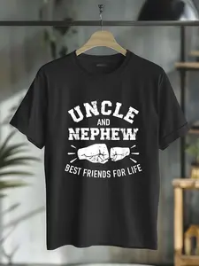 100% Cotton Uncle and nephew friends for life T-Shirt