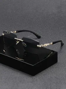 Men's Square Frame Glasses, Trendy Casual Glasses for Everyday Use, Fashion Accessories for Outdoor Activities, Stylish Eyeglass