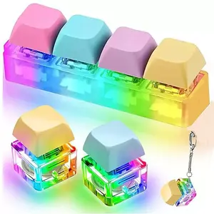 Keyboard Fidget Toy 4-in-1 Keychain Decompression Button Finger Clicker Stress Relief Gifts for Anxiety Relief Functionality Ideal for Stress Management