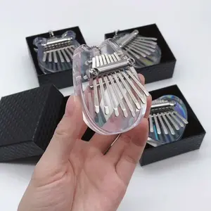 8 Keys Mini Thumb Piano Colorful Acrylic Kalimba - Exquisite Finger Thumb Piano Instrument, Exquisite Gift for Music Enthusiasts!