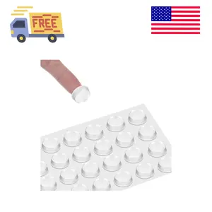 24 Pack Glass Table Top Anti Slip Pads 20mm*5mm Clear Glass TableTop Bumpers