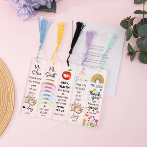 Personalized Acrylic Teacher Bookmark, Custom Name Bookmark, Teacher Appreciation Gift, Thank You Gifts for Teacher, Leaving School Gifts