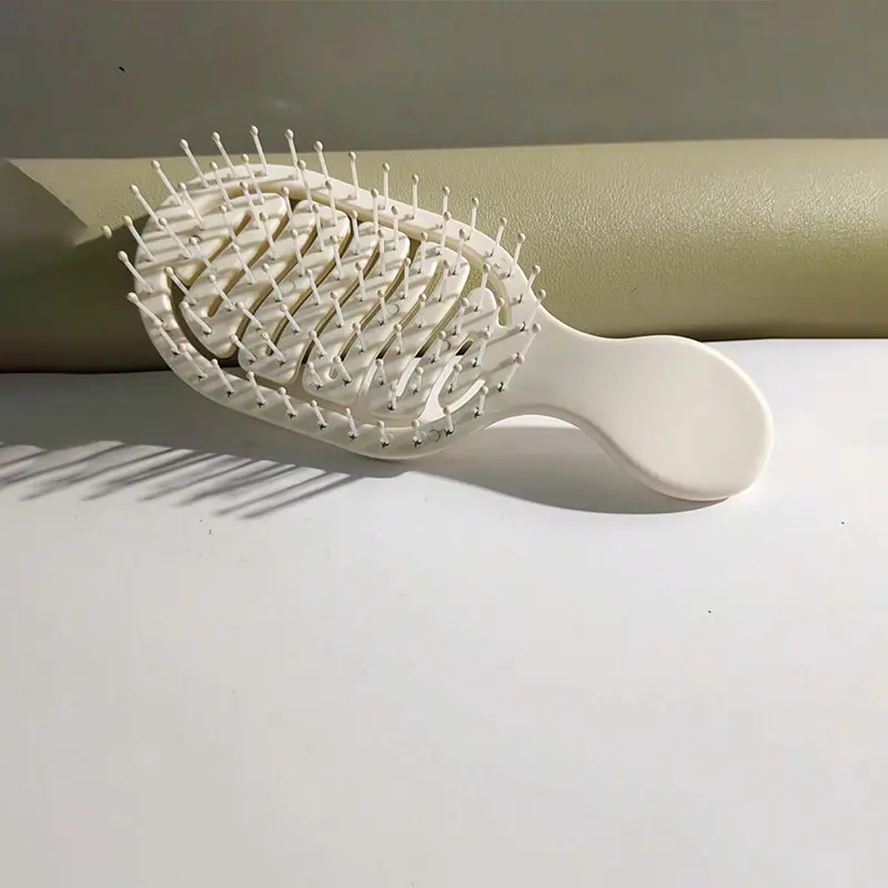 Mini Hollow Design Comb, Portable 2-in-1 Dry and Wet Detangling Brush, Essential Summer Travel Accessory, Women's Hair Decor and Back-to-School Essential, Detangling Hairbrush, Detangler Brush