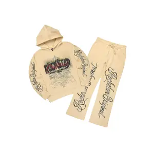 Enkel Beige Hoodie/Baggy Pant Track Set