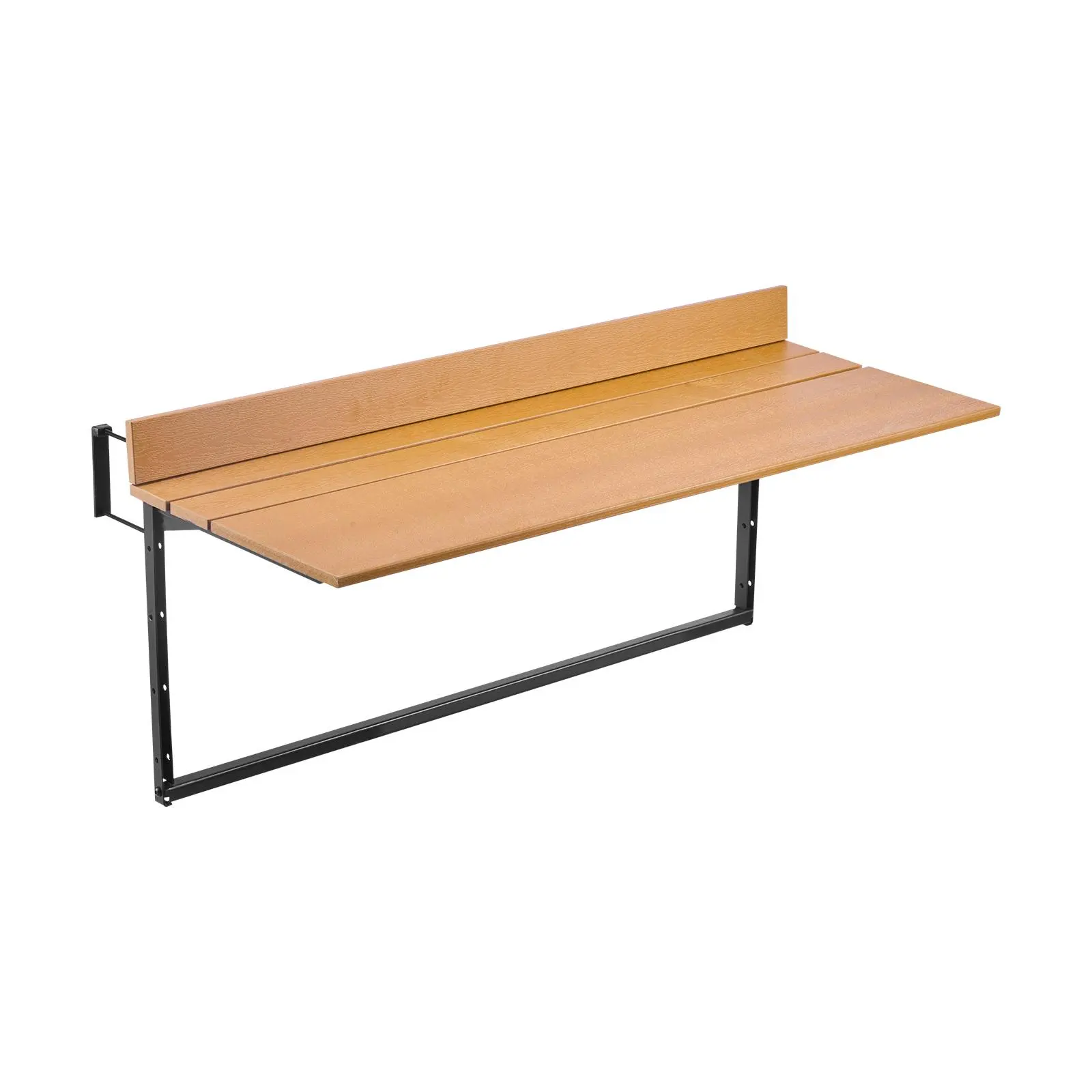 VEVOR Balcony Hanging Table,  15 x 39 in Folding Balcony Railing Table, Outdoor Balcony Bar Table for Railings, 5-Level Adjustable, Fit Railing from 1" to 5.3", Serving Table for Patio & Deck