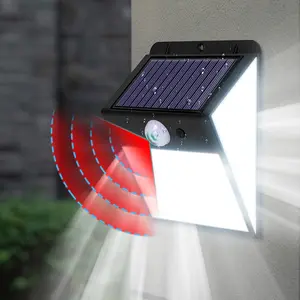 20W LED Exterior Wall Lights Solar Powered PIR Motion Sensor 2000LM Light Sense Auto On/Off Street Lamp IP65 Dusk to Dawn Parking Lot Daylight Wireless Area Barn Backyard Garden Landscape Decoration Safety Emergency Lighting