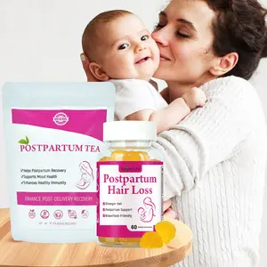 Postpartum Tea Set for Women Postnatal Hormone Balance Postpartum Gummies Herbal Tea Breastfeeding Friendly Recovery Support